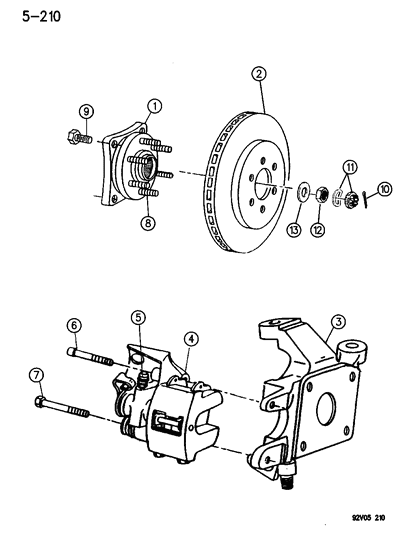 1996 Dodge Viper CALIPER-Disc Brake Diagram for 4720987