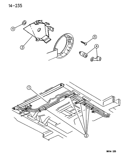 1996 Chrysler Town & Country Bracket, Fuel Receptical Diagram for 4682861