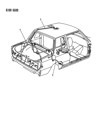 1986 Dodge 600 Wiring - Body & Accessories Diagram