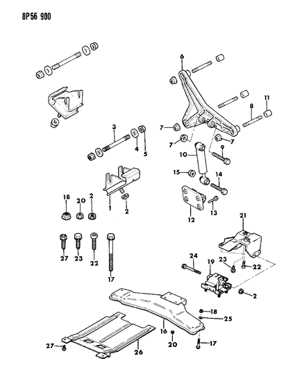 1990 Dodge Monaco Engine Mounting Diagram