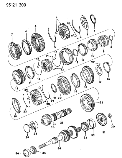 1993 Dodge Grand Caravan Gear Train Diagram