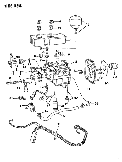 1991 Chrysler New Yorker Salon Master Cylinder Diagram
