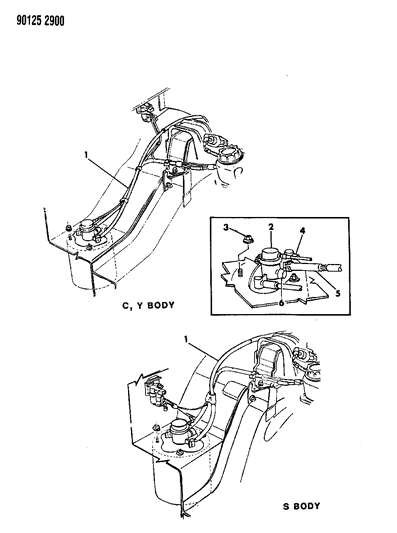 1990 Chrysler Imperial Vapor Canister Diagram