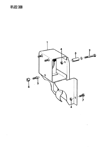 1984 Jeep Wrangler Wheel Mounting, Spare Diagram 3