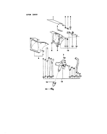 1985 Chrysler Conquest Lamps - Front Diagram 1