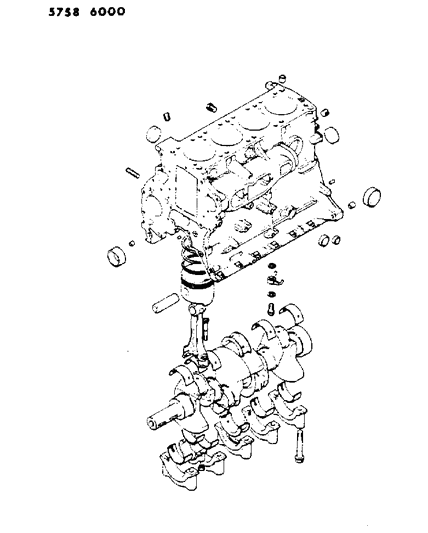 1985 Dodge Colt Engine, Short Diagram 5