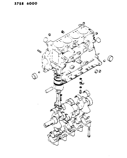 1985 Dodge Ram 50 Engine, Short Diagram 5