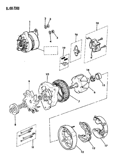 1988 Jeep Wagoneer Alternator Diagram 1