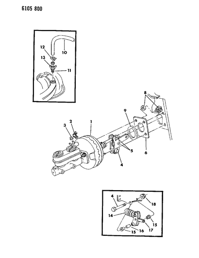 1986 Dodge Diplomat Booster, Power Brake Diagram