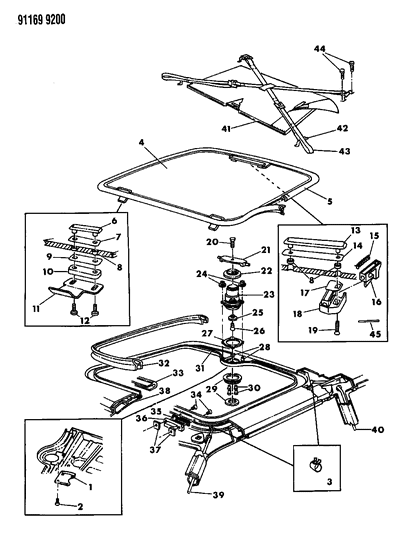 1991 Dodge Daytona Sunroof Diagram