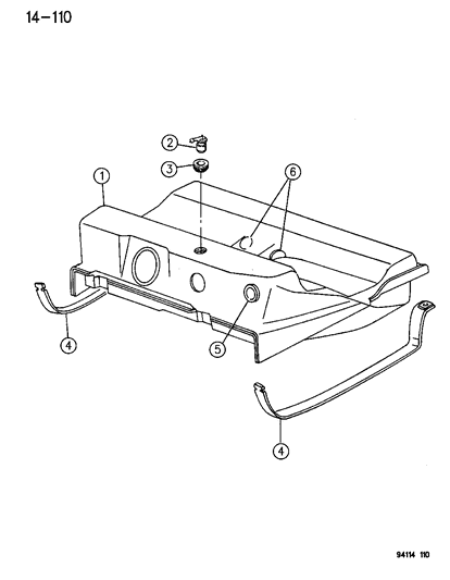 1994 Chrysler LeBaron GTC Fuel Tank Diagram