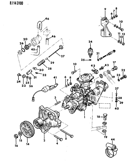 1988 Jeep Comanche Fuel Injection Pump Diagram