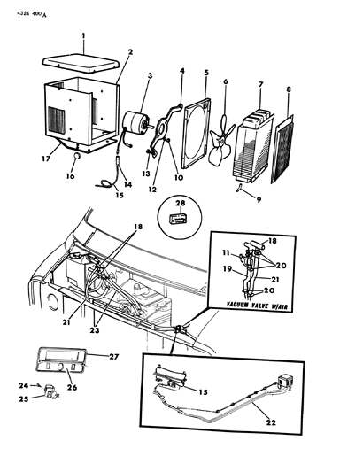 1985 Dodge Ram Wagon Plumbing - Heater Auxiliary Diagram