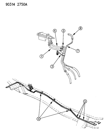 1993 Dodge D150 Fuel Line Diagram 1