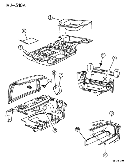 1995 Chrysler LeBaron Carpet & Silencers Diagram