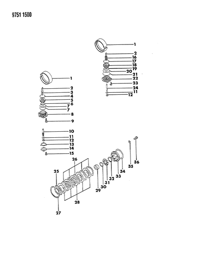1989 Chrysler Conquest Band, Brake Automatic Transmission Diagram