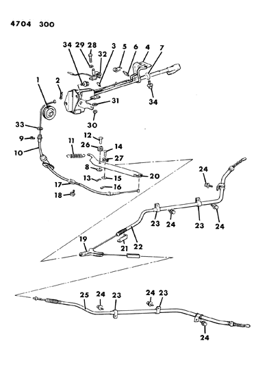 1984 Dodge Ram 50 Brake Park Controls Diagram