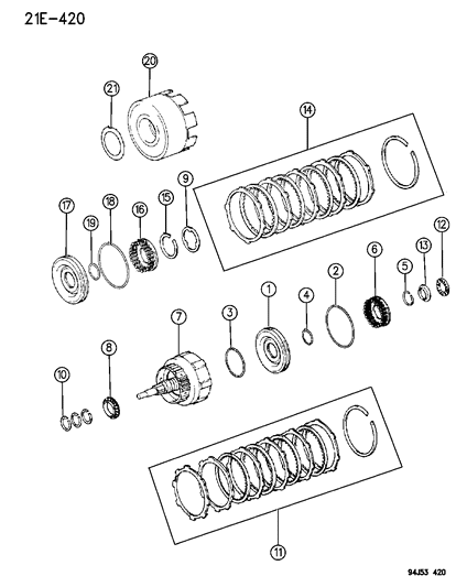 1995 Jeep Cherokee Clutches Diagram