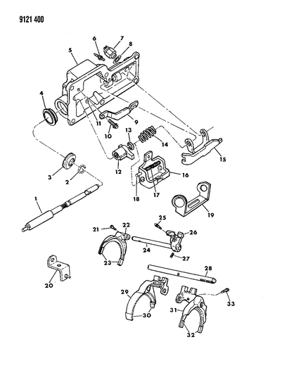 1989 Chrysler LeBaron Controls, Internal Diagram