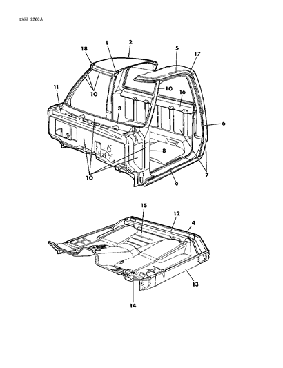 1984 Dodge D150 Body Panels Diagram 3