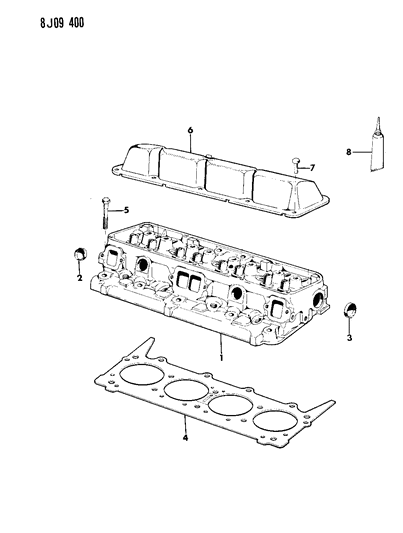 1990 Jeep Grand Wagoneer Bolt Diagram for J3194682