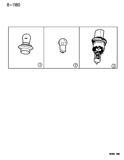 1996 Dodge Caravan Sockets & Bulbs Diagram