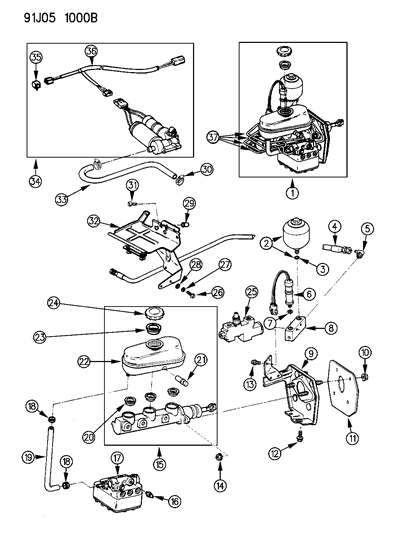 1991 Jeep Cherokee Brake Master Cylinder Diagram