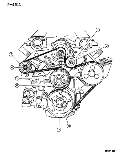 1992 Dodge Viper Drive Pulleys Diagram