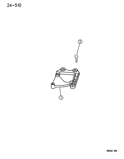 1996 Dodge Viper Mounting - A/C Compressor Diagram