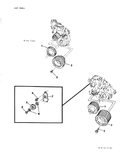 1984 Chrysler Fifth Avenue Drive Pulleys Diagram 1