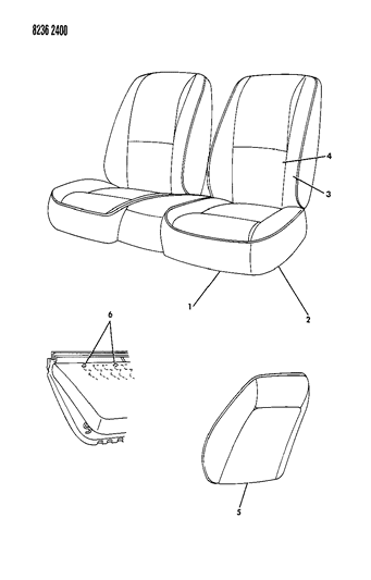 1988 Dodge Daytona Rear Seat Diagram 2