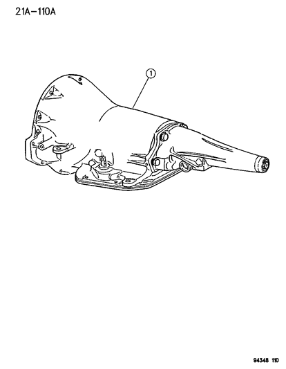 1996 Dodge Ram Wagon Automatic Transmission Assembly Diagram 1