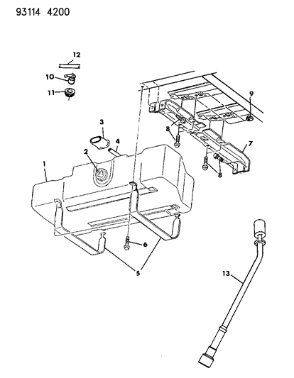 1993 Dodge Grand Caravan Fuel Tank Diagram 1