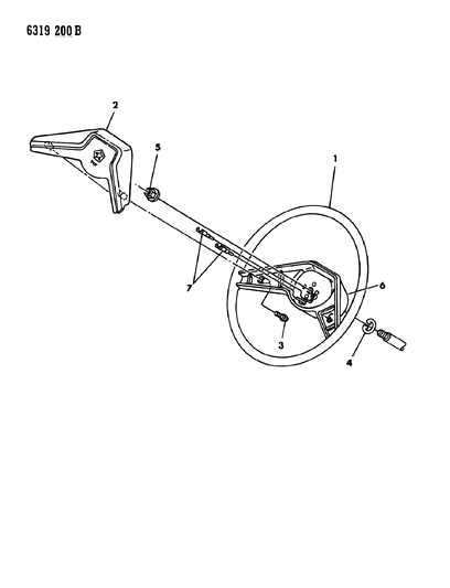 1986 Dodge Ramcharger Wheel - Power Steering Diagram 1
