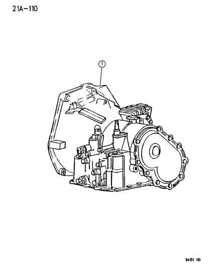 1995 Dodge Spirit TRANSAXLE-With Torque Converter Diagram for R4773351AC