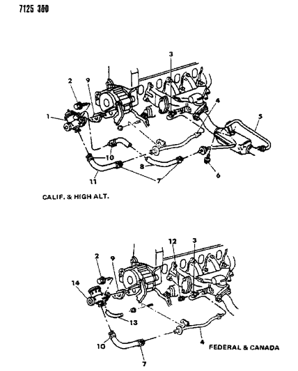 1987 Dodge Caravan Air Pump Tubing Diagram 1