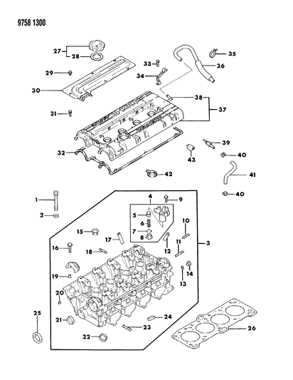 1989 Dodge Colt Cylinder Head Diagram 2