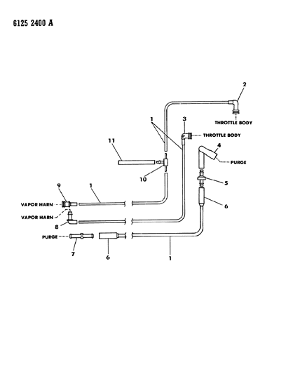 1986 Dodge Caravan EGR Hose Harness Diagram 5