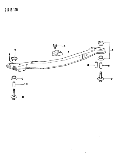 1991 Dodge Colt Front Crossmember Diagram