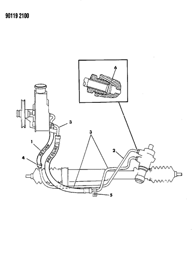 1990 Dodge Daytona Hose Chart - Power Steering Diagram