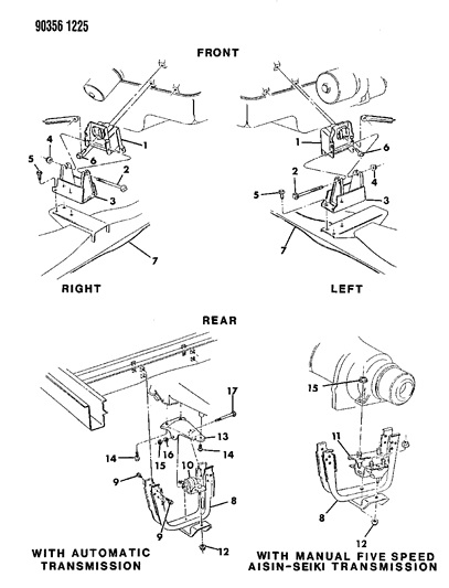 1992 Dodge Ram Van Engine Mounting Diagram 1