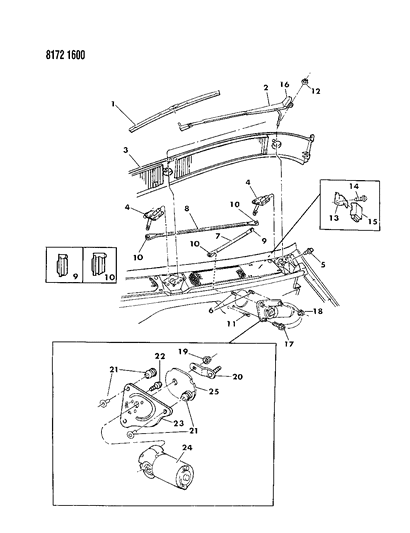 1988 Dodge Caravan Windshield Wiper System Diagram