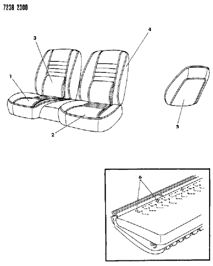 1987 Dodge Daytona Rear Seat Diagram 1