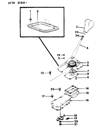 1985 Dodge Conquest Controls, Gearshift Diagram