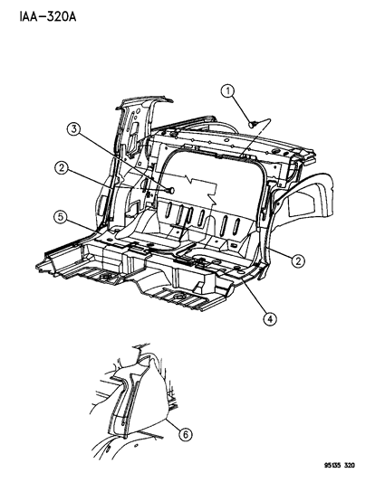 1995 Dodge Spirit Silencers - Rear Compartment Diagram