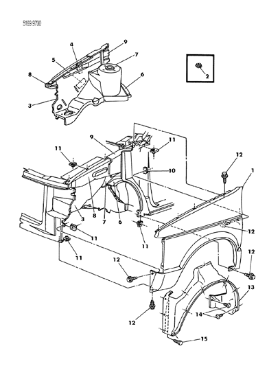 1985 Dodge Caravan Fender Diagram