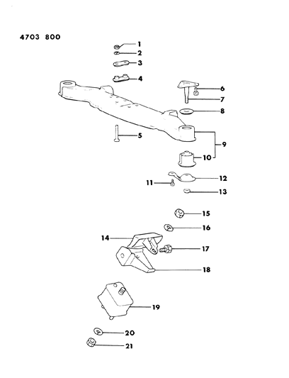 1984 Dodge Conquest Differential Mounts Diagram