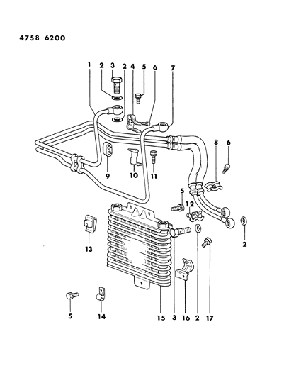 1984 Dodge Conquest Cooler, Engine Oil Diagram