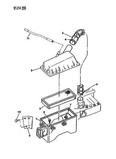 1992 Jeep Cherokee Air Cleaner Diagram 1