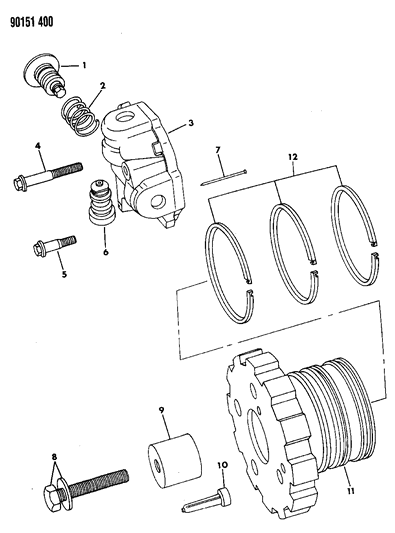 1990 Chrysler LeBaron Governor, Automatic Transaxle Diagram